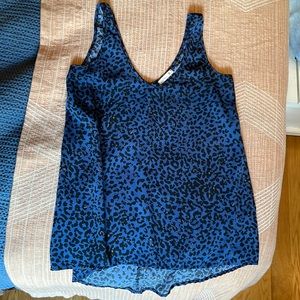 Navy cheetah tank top